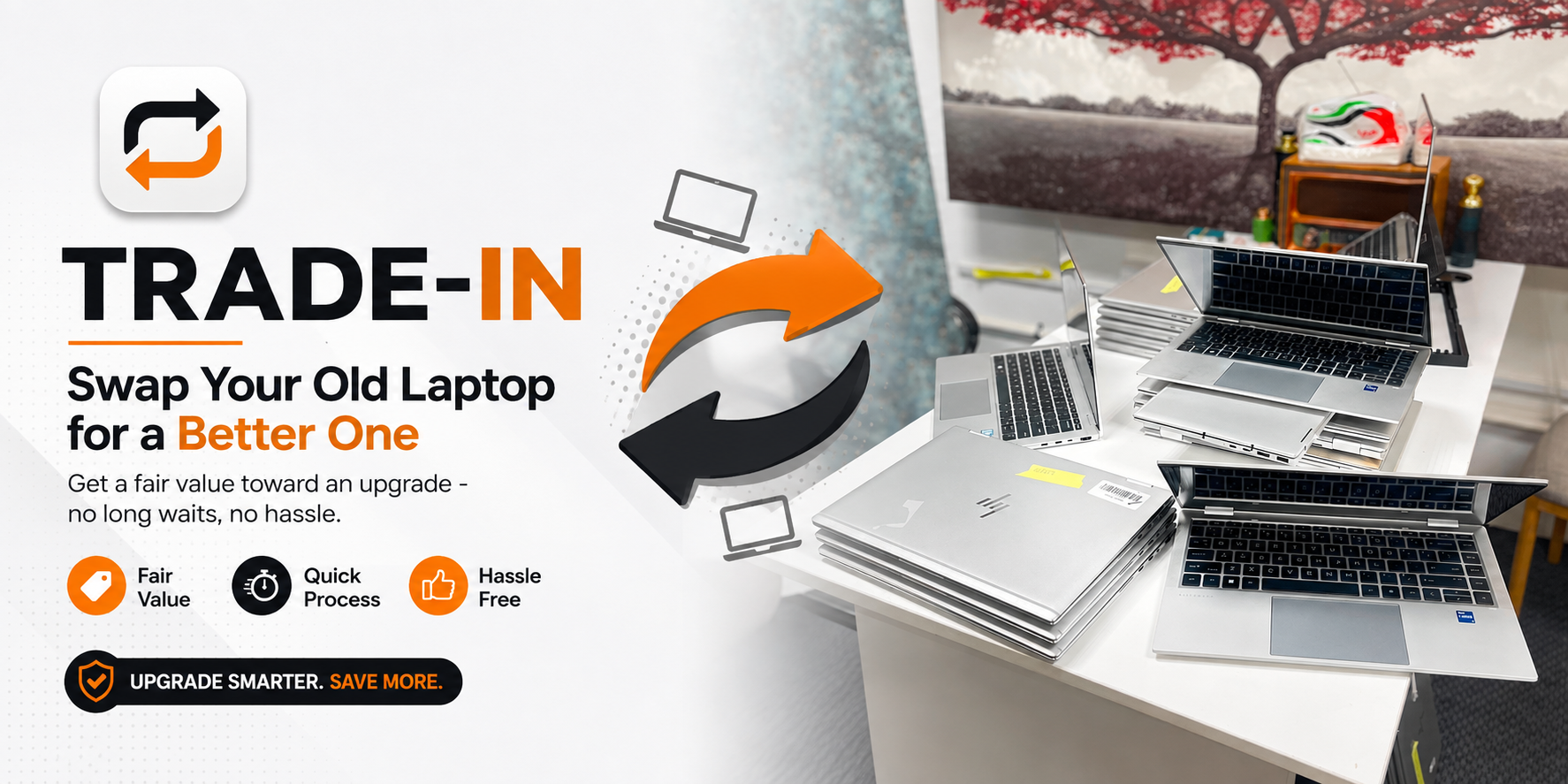 Laptop trade-in and swap